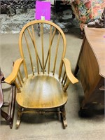 Vintage 5 stick back rocking chair