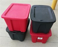 (4) Totes with Lids