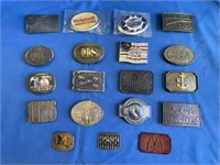 Collection of 20 +/- Belt Buckles