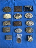 Collection of 15 Belt Buckles