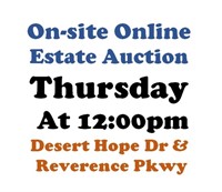 WELCOME TO OUR THUR. @12pm ONLINE PUBLIC AUCTION