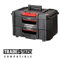 CRAFTSMAN TRADESTACK 2-Drawer Black Tool Box