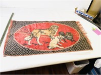 Vintage Diamond Pattern Runner Rug