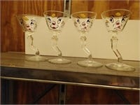 Set of 4 Martini/ Margarita Glasses
