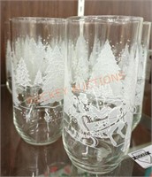 Vintage Luminarc Christmas glasses