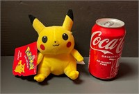 Vintage 5.5” Pokémon Pikachu Plush w/ Tags