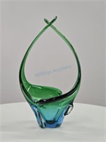 Bicolour Chalet Era Stretch Art Glass Centrepiece