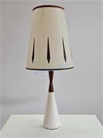 Corded Ceramic & Walnut Table Lamp