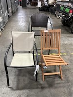 1 Lot (3) Out Door Chairs Assorted Styles &