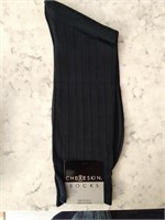 G) 1 Pair of New Chereskin Dress Socks, Navy
