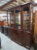 HENKEL-HARRIS CHERRY 8 DOOR/3 DRAWER 2PC CH. HUTCH