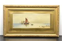 Framed Print of Ships on the Sea and Landing Party