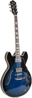 Full Size Hollow Body Electric Guitar - Blue Burst