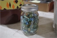 MASON JAR FULL OF MARBLES