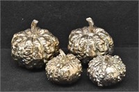 (4) Two's Company Silverplated Squash Sculptures
