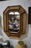 WOVEN STYLE PLASTIC FRAMED WALL MIRROR