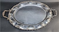 LARGE STERLING SILVER DOUBLE HANDLED TRAY