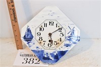 Antique Delf Style Clock
