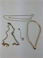 Mixed Gold Tone Necklaces