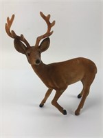 Flocked Buck Deer Figurine