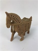 Handmade Wood Horse Statue