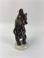 Vintage USSR Porcelain Brown Bear Figurine