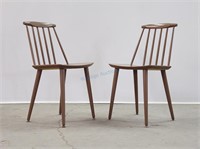 Pair Folke Palsson Danish J77 Chairs
