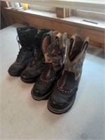 2 pair ladies boots