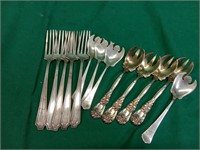 Sterling silver forks, approx 13.66oz