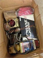 Box lot miscellaneous new and used car parts