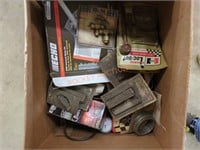 miscellaneous box lot new and used car parts