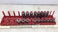 HANSEN SOCKET TRAY & MISC. CRAFTSMAN  1/2 SOCKETS