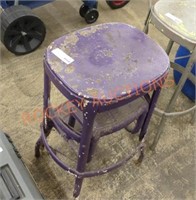 Vintage metal step stool 24" high