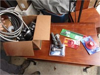 box of plumbing items
