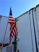 3x5 American Flag with Pole 12 ft long
