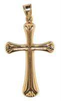 10kt Gold 31 mm Cross Pendant