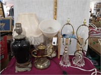 Mixed Lot of Various Style Table Lamps