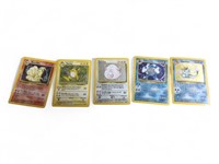 5 Vintage Holographic Pokemon Cards