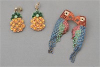 Pineapple & Parrot Earrings