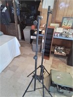 Three microphone stands