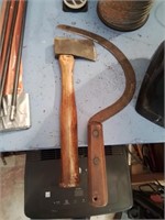 Hand sickle and axe