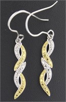 Genuine Yellow Diamond Accent Earrings