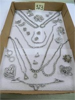 Vintage Rhinestone Necklaces, Brooches & Earrings