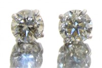 14kt Gold Brilliant 1.00 ct Diamond Stud Earrings