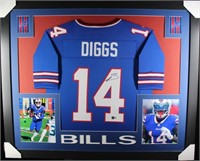 Autographed Stefon Diggs Custom Framed Jersey