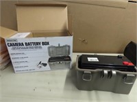 Camera battery box w/battery 12v rechargable.