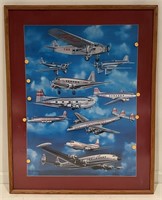 Large TWA Airplane Print