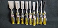Stanley 9 Piece Chisel Set - Preowned