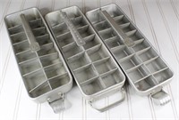 (3) Aluminum Ice Cube Trays