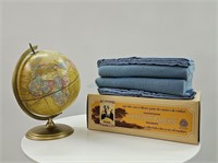 Cram's World Globe + Ramcrest Wool Blanket